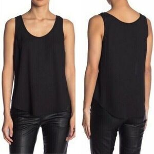 $85 J. Crew Black Scoop Neck Sleeveless Tank Top Flowy Blouse Designer EUC M
